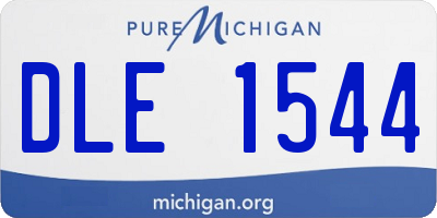 MI license plate DLE1544