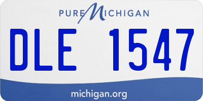 MI license plate DLE1547