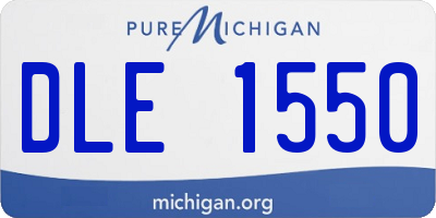 MI license plate DLE1550