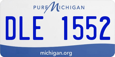 MI license plate DLE1552