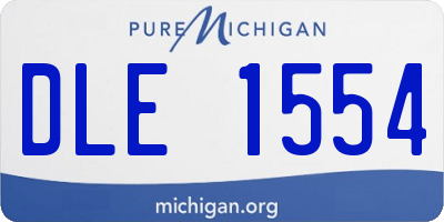MI license plate DLE1554