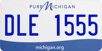 MI license plate DLE1555
