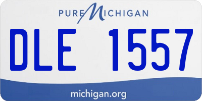 MI license plate DLE1557