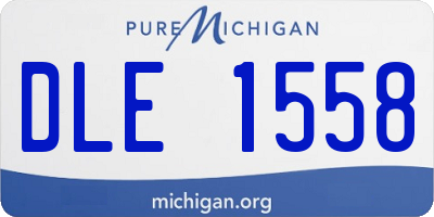 MI license plate DLE1558