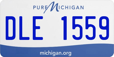 MI license plate DLE1559