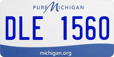MI license plate DLE1560