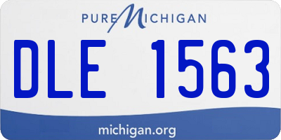 MI license plate DLE1563