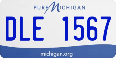 MI license plate DLE1567