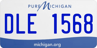 MI license plate DLE1568