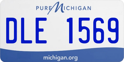 MI license plate DLE1569