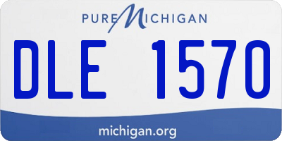 MI license plate DLE1570