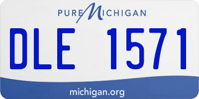 MI license plate DLE1571