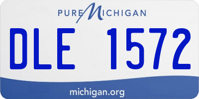 MI license plate DLE1572