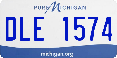 MI license plate DLE1574