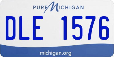 MI license plate DLE1576