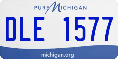 MI license plate DLE1577