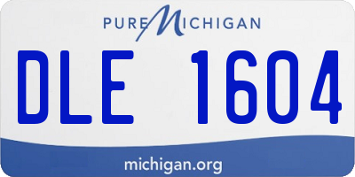 MI license plate DLE1604
