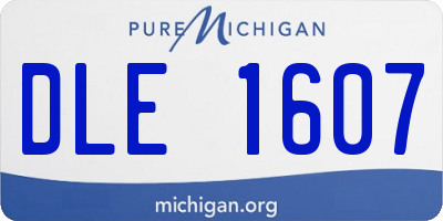 MI license plate DLE1607