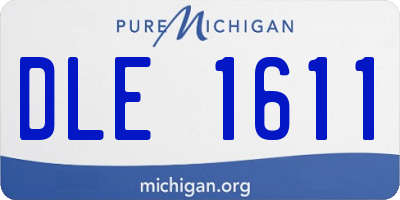 MI license plate DLE1611