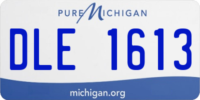 MI license plate DLE1613