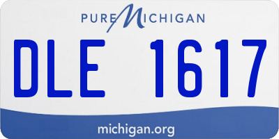 MI license plate DLE1617