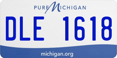 MI license plate DLE1618