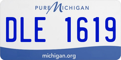 MI license plate DLE1619