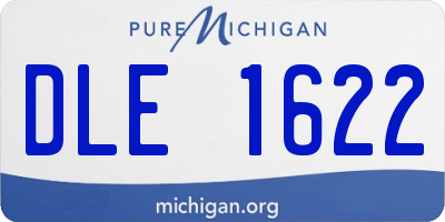 MI license plate DLE1622