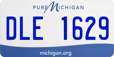 MI license plate DLE1629