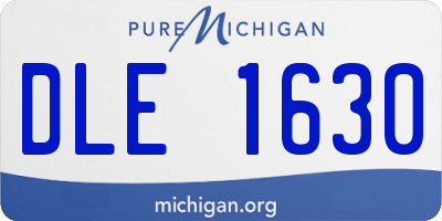 MI license plate DLE1630
