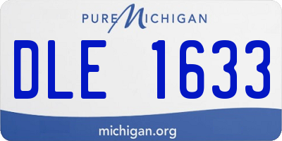 MI license plate DLE1633