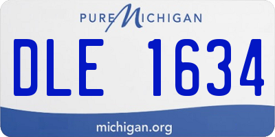 MI license plate DLE1634