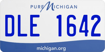 MI license plate DLE1642