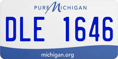 MI license plate DLE1646