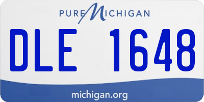 MI license plate DLE1648