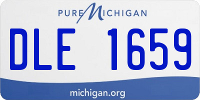 MI license plate DLE1659