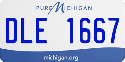 MI license plate DLE1667