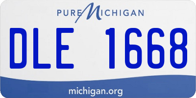 MI license plate DLE1668