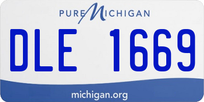 MI license plate DLE1669