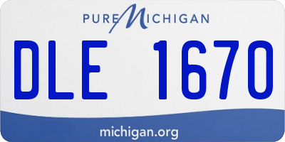 MI license plate DLE1670