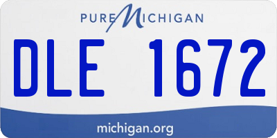 MI license plate DLE1672
