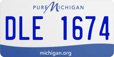MI license plate DLE1674