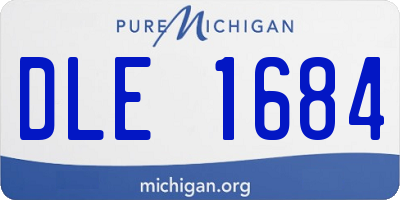 MI license plate DLE1684