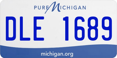 MI license plate DLE1689