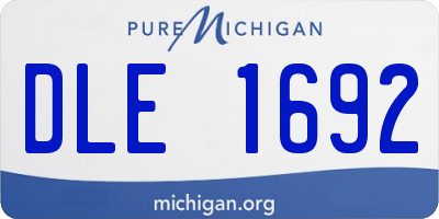 MI license plate DLE1692