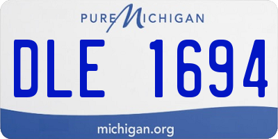 MI license plate DLE1694