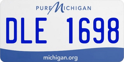 MI license plate DLE1698