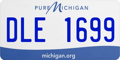 MI license plate DLE1699