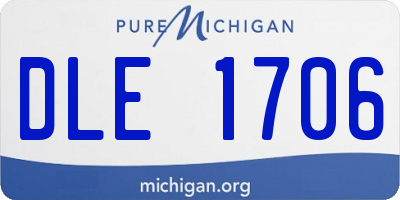 MI license plate DLE1706