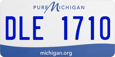 MI license plate DLE1710